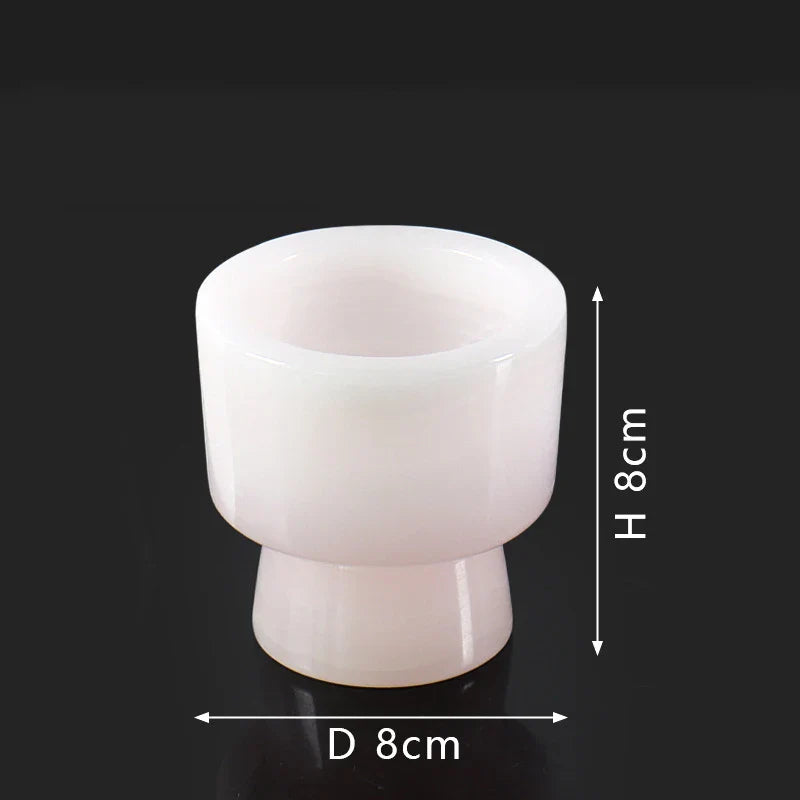 Afralia™ White Onyx Marble Tray for Perfume & Jewelry, Luxury Stone Decor.