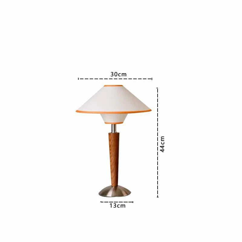 Afralia™ Wood Bracket Desk Lamp with Fabric Lampshade