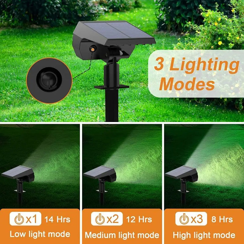 Afralia™ Solar Powered Outdoor Spot Light with 3 Lighting Modes