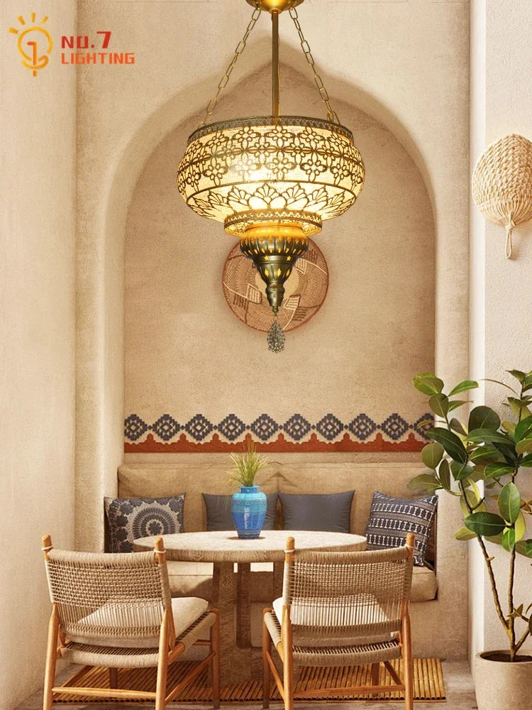 Afralia™ Vintage Iron Art Pendant Lights LED E27 Exotic Modern Fixtures for Restaurant Bedroom