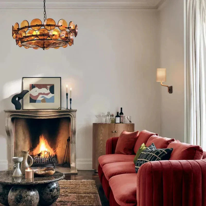 Afralia™ Crystal Pendant Light French Retro Design for Villa Bedroom Living Room
