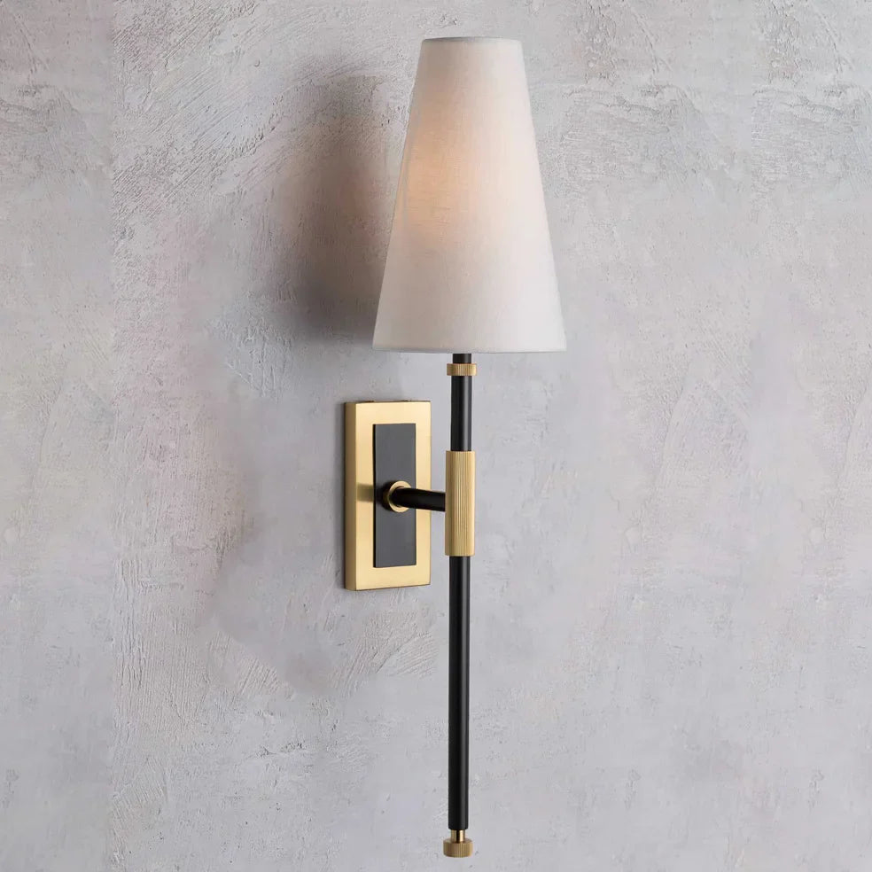 Afralia™ Copper Cloth LED Wall Lamp for Bedroom Reading Light & Decor
