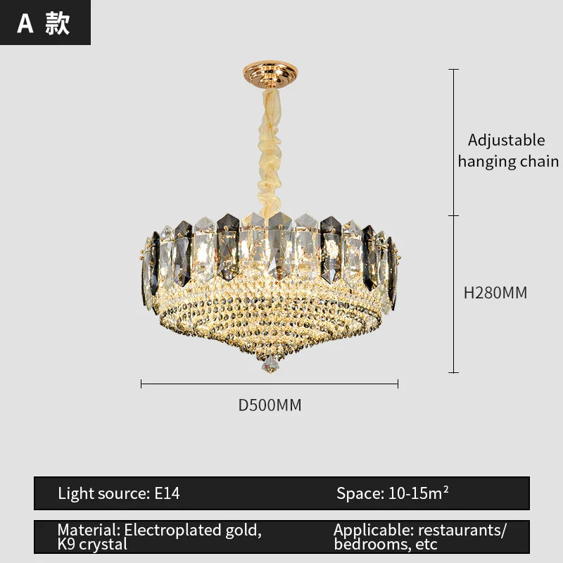 Afralia™ Crystal Light Chandelier: Modern Elegance for Living Room, Bedroom, Dining Room