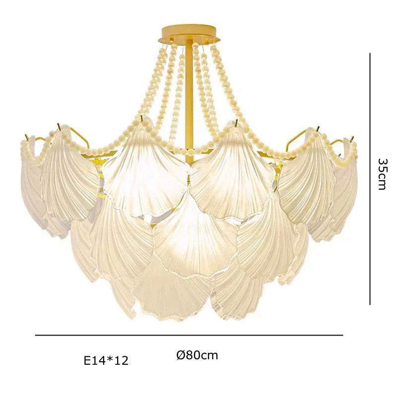 Afralia™ Crystal Pearl Chain Chandelier: Luxe Hanging Lamp for Exquisite Home Decor