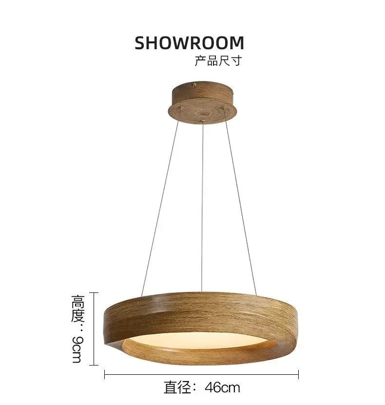 Afralia™ Wood LED Chandelier Nordic Design Pendant Light
