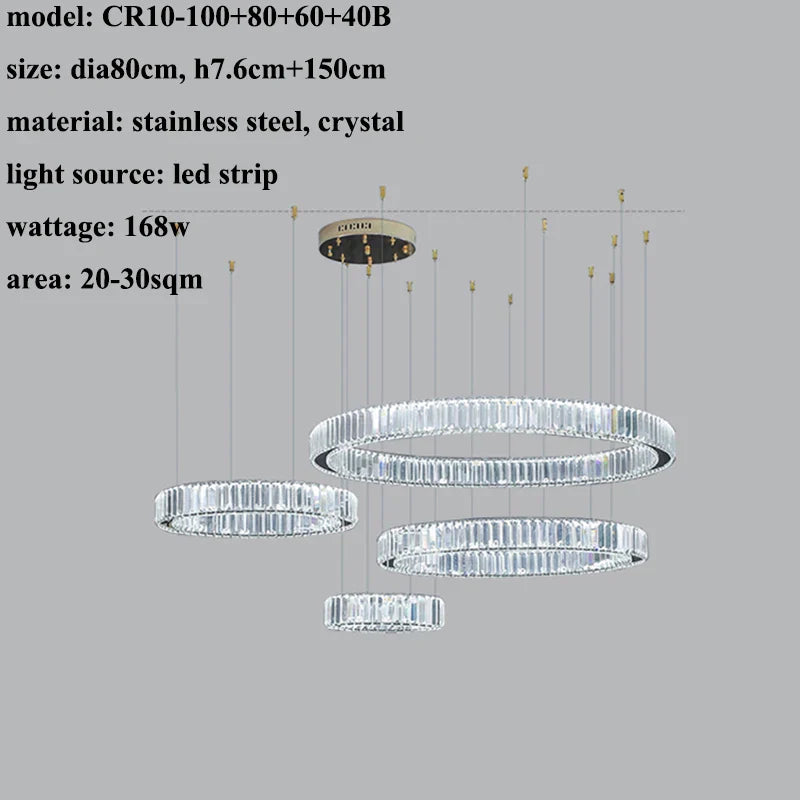 Afralia™ Modern Crystal Chandelier for Living Room Bedroom Kitchen Dining Room