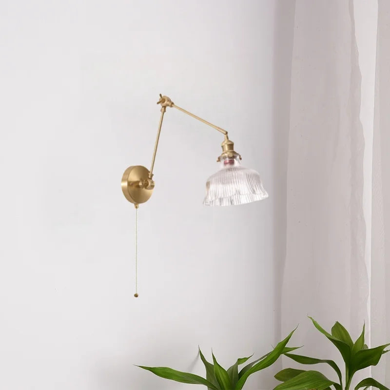 Afralia™ Glass LED Wall Lamp for Living Room Bedroom Mirror Bathroom - Nordic Minimalism