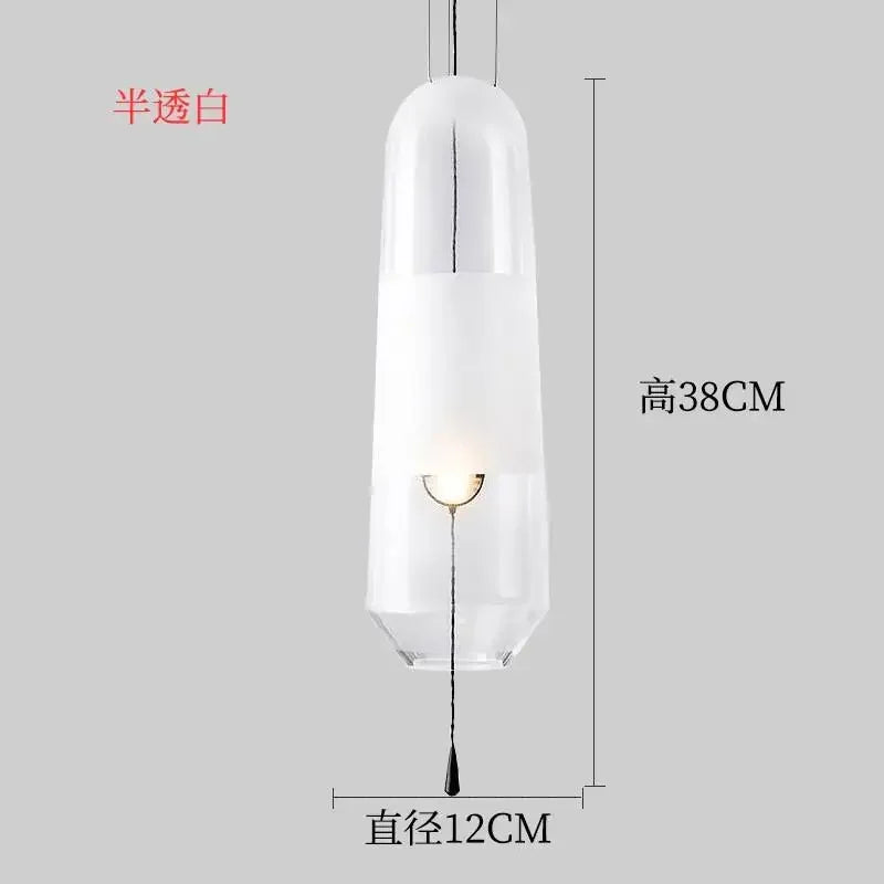Afralia™ Glass LED Pendant Lights for Dining Room Kitchen Bedroom Luminarias