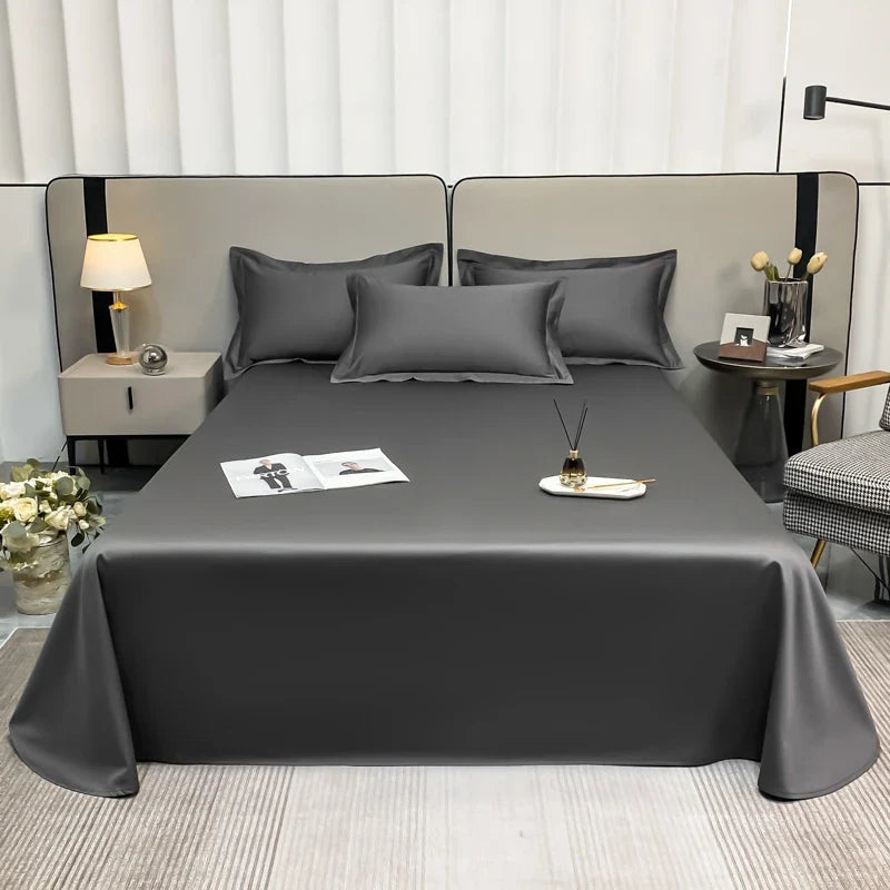 Afralia™ Premium Egyptian Cotton Flat Sheet in Various Sizes & Colors