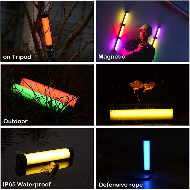 Afralia™ P200 LED Tube Light - Portable RGB Lamp for Photography & Video