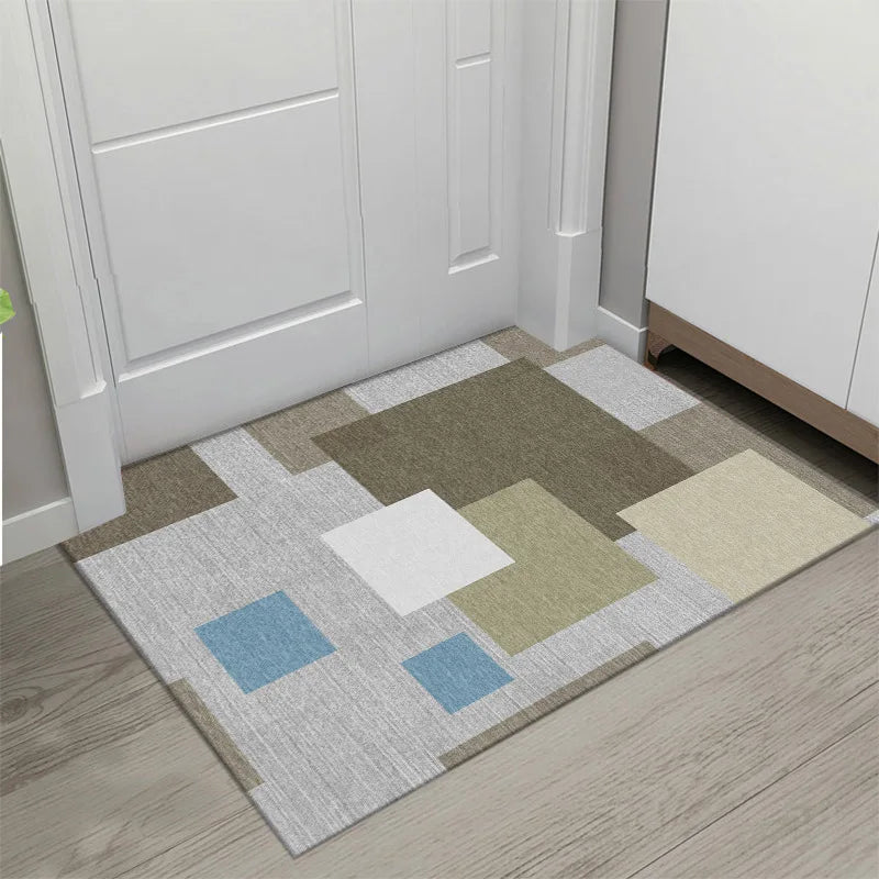 Afralia™ Velvet Entrance Rug: Absorbent, Anti-Slip, Dirt-Tolerant. Perfect for Living Room & Bathroom.