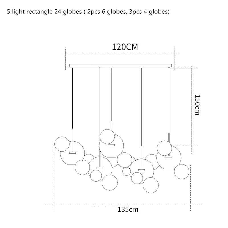 Afralia™ Milky Glass Globes LED Pendant Lights for Dining Room, Modern Luminarias LED Hanging Lamp