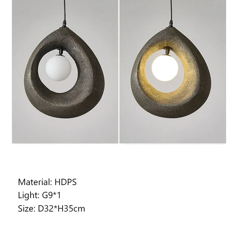 Afralia™ Nordic Wabi Sabi Pendant Lights for Stylish Dining Room and Bedroom Decor