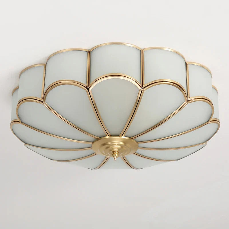 Afralia™ Brass Ceiling Lamp: Modern Nordic Light Luxury LED Fixture for Home Bedroom