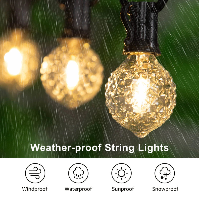 Afralia™ Dimmable LED G40 String Lights | 50FT 65FT Connectable Outdoor Fairy Light