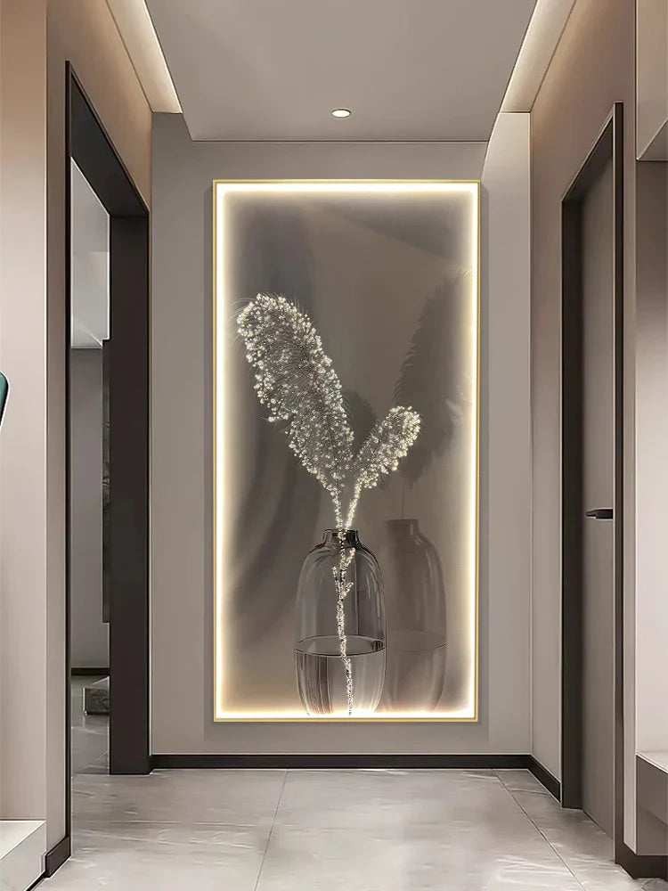 Afralia™ Feather LED Wall Lamp for Modern Creative Decor