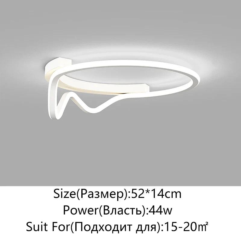 Afralia™ Geometry Round LED Ceiling Light for Home Decor