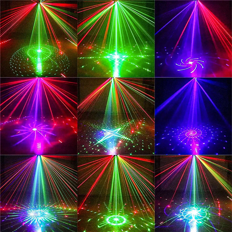 Afralia™ RGB DMX DJ Disco Stage Party Lights - Sound Controller Music Effect Club