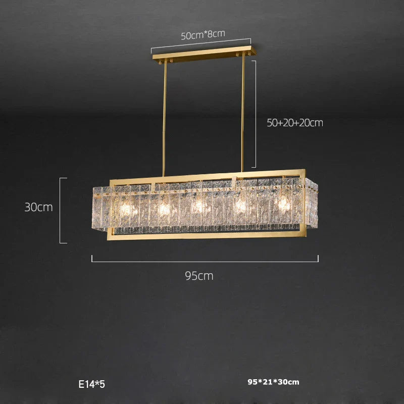 Afralia™ Copper Round Rectangular Hanging Pendant Light for Foyer Dinning Room