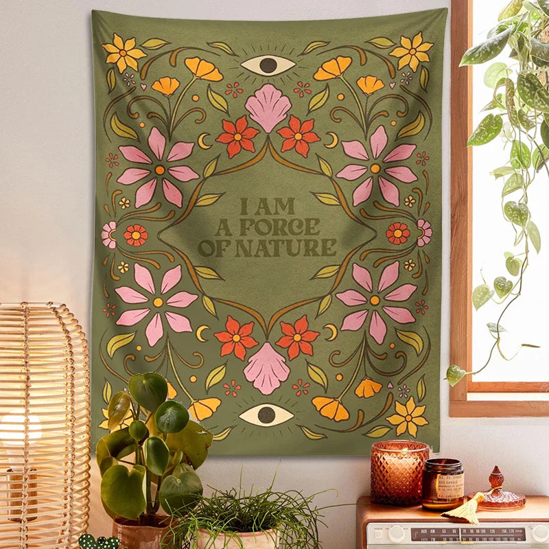 Afralia™ Wildflower Boho Tapestry Wall Hanging for Colorful Home Decor