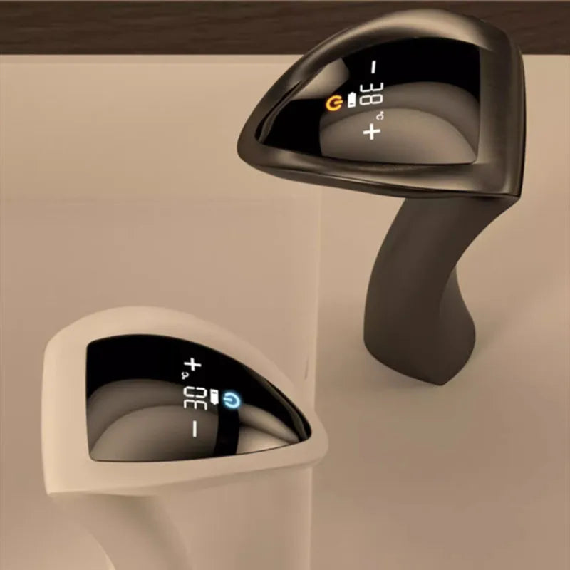 Afralia™ Smart Sensor Basin Faucet Wall Mount Hot Cold Mixer Brass Bathroom Vanity