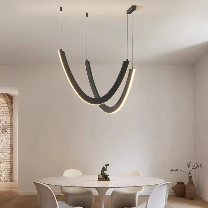 Afralia™ Modern LED Pendant Light Chandeliers for Living Room and Dining Room