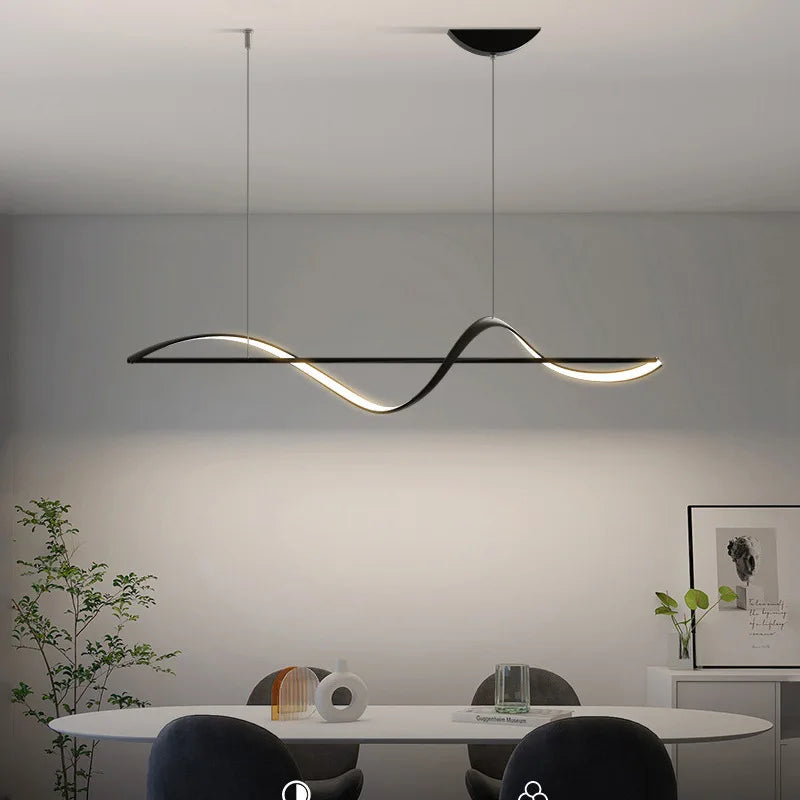 Afralia™ Modern LED Chandelier 120cm for Living Dining Kitchen Ceiling Light Fixture