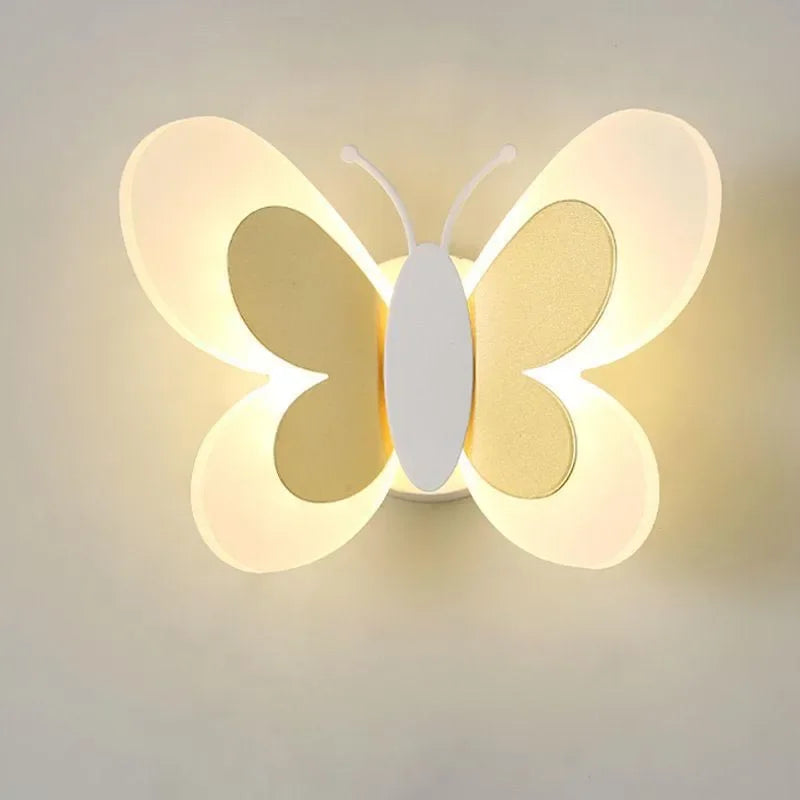 Afralia™ Butterfly Girl Cartoon Children Room Lamp with Energy-Saving LED for Bedroom