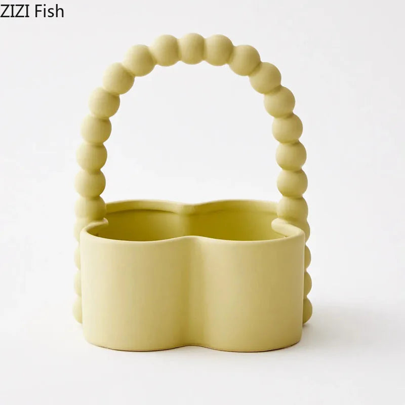 Afralia™ Ceramic Fruits Bowl Tray, Breakfast Dinner Plates, Hotel Restaurant Fruit Plate