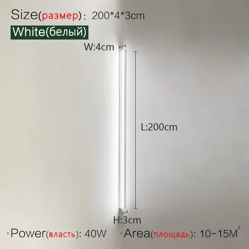 Afralia™ Modern Long Wall Lamp for Living Room Staircase Bedroom Bedside Light