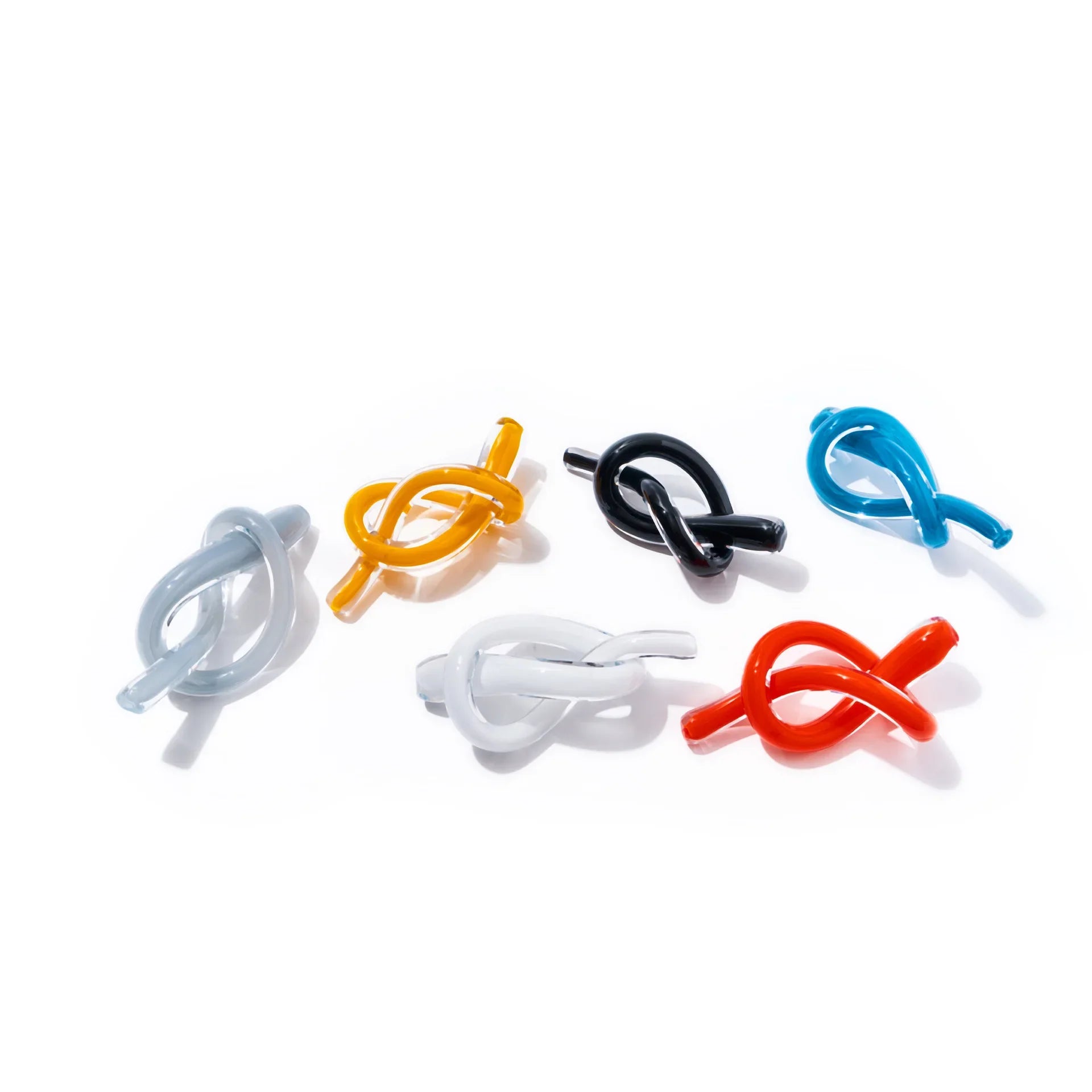 Afralia™ Geometric Glass Sculpture Twine Knot Decor Home Decor Accessory