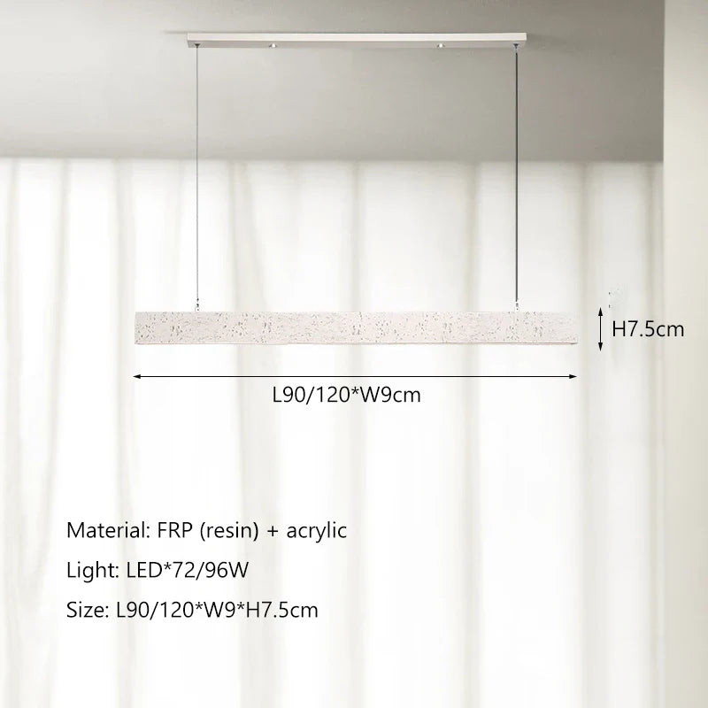 Afralia™ Wabi Sabi Led Strip Pendant Lights - Nordic Minimalist Dining Room Chandelier