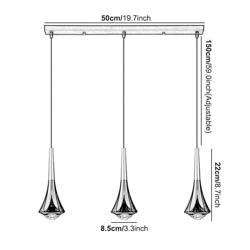 Afralia™ Nordic Lodes Rain Drop Pendant Light for Bedroom and Living Room Decor