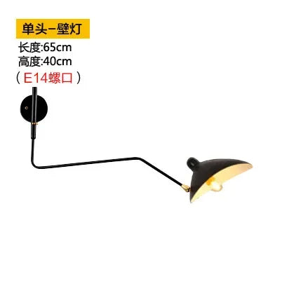 Afralia™ Industrial Spider Serge Mouille Ceiling Lamp Black LED E27 Lighting