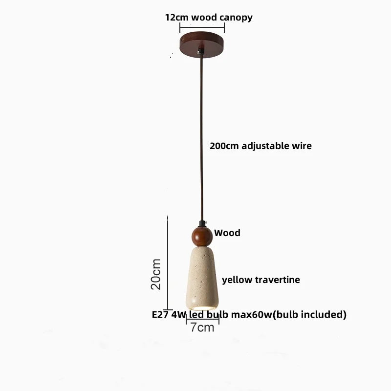 Afralia™ Wood LED Pendant Light - Modern Adjustable Hanging Lamp for Coffee Bedroom
