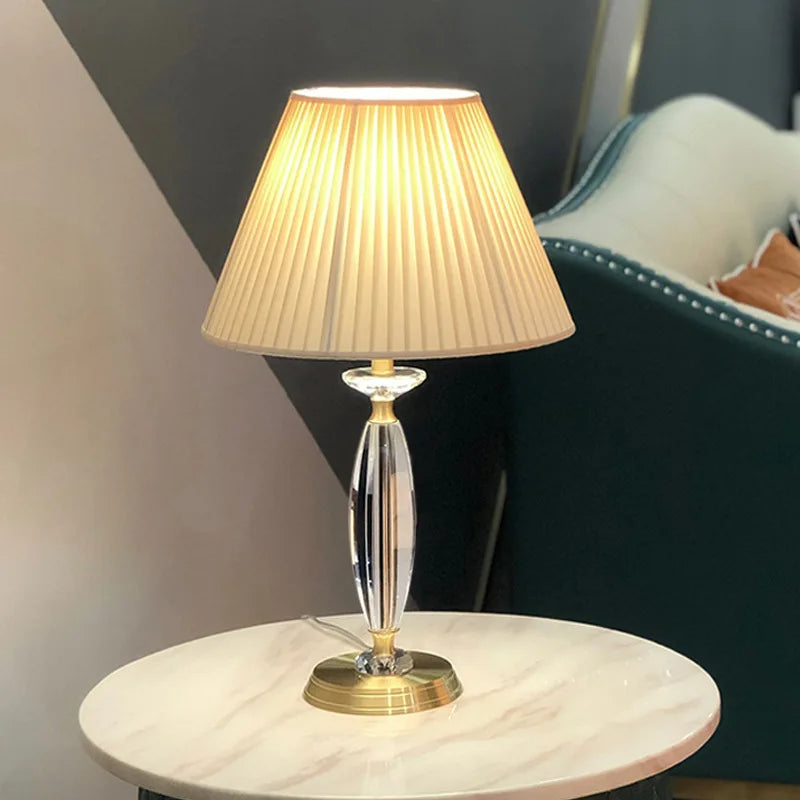 Afralia Crystal Floor Lamp - European Retro Style for Living Room, Bedroom, or Home Decoration