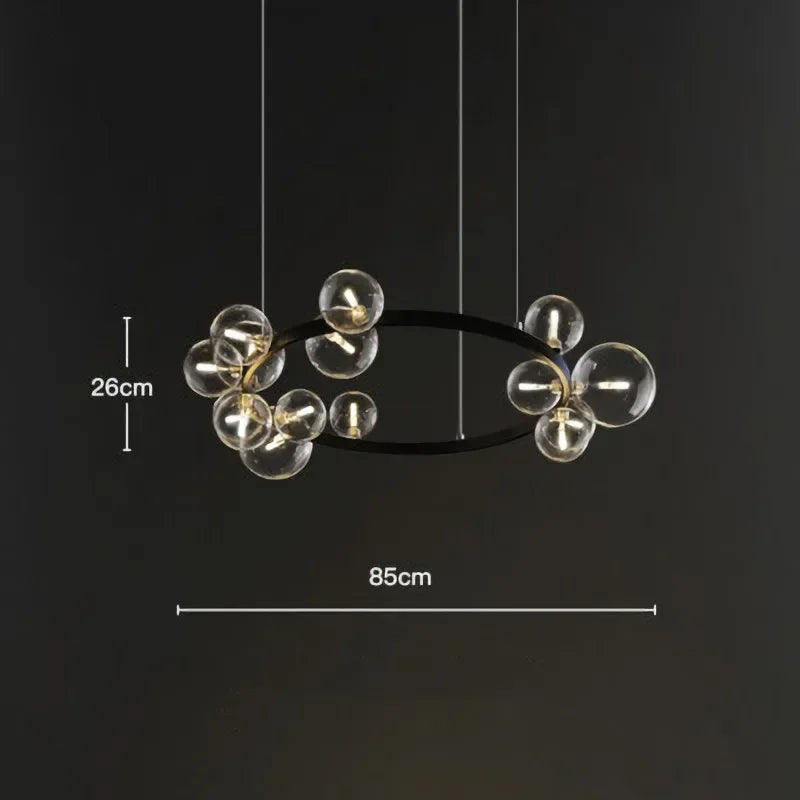 Afralia™ Nordic Glass Ball Chandelier: Stylish Pendant Lamp for Dining Room, Kitchen, Bar & Home Decor