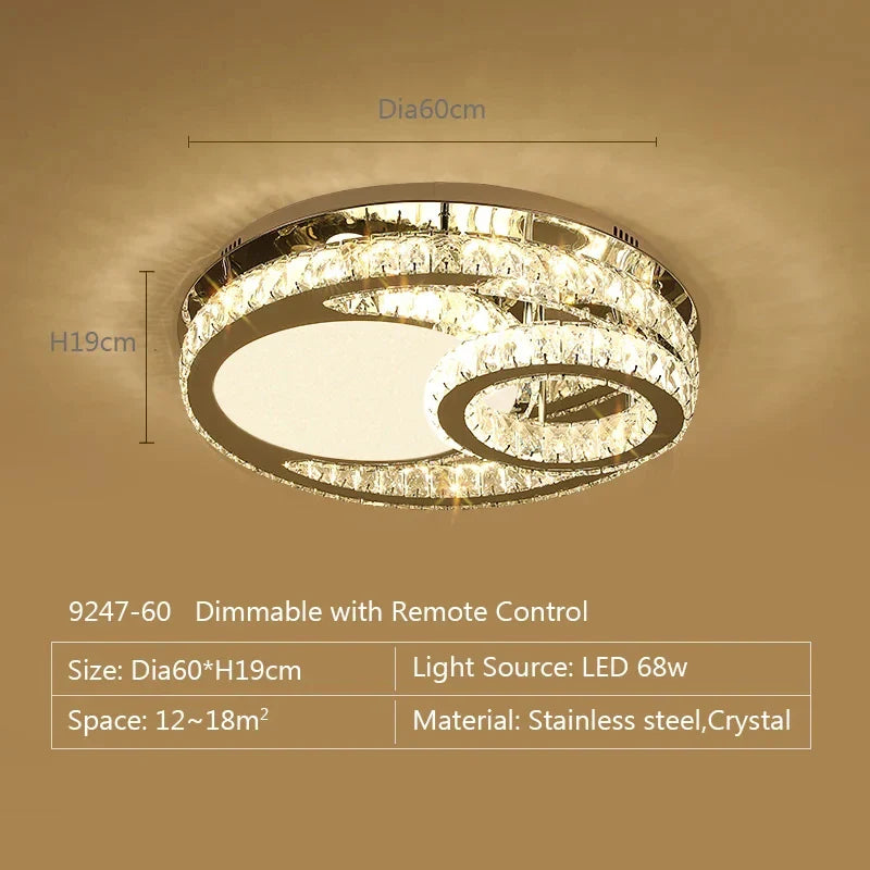 Afralia™ Heart Shaped Crystal LED Ceiling Light - Modern Chandelier Fixture for Living Room