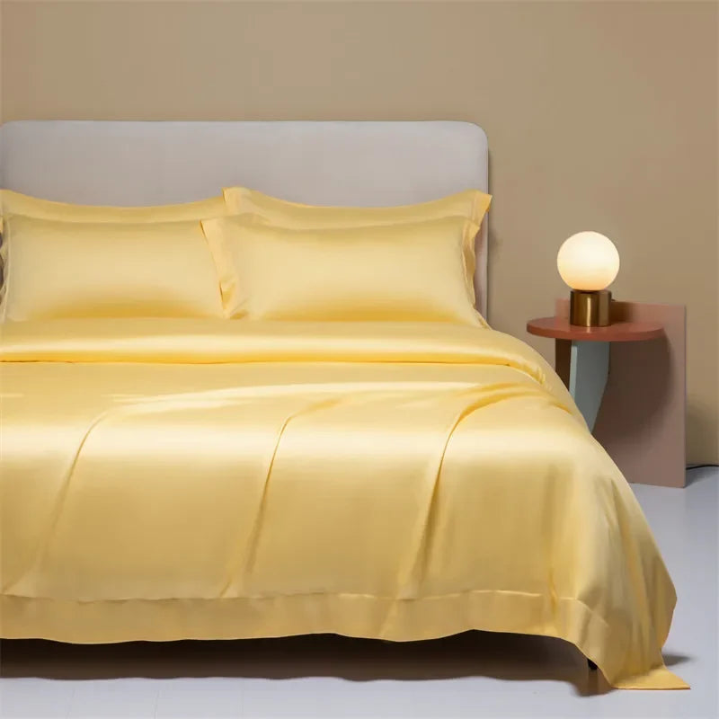 Afralia™ Satin Single Duvet Cover - Cool Solid Color, Smooth Finish