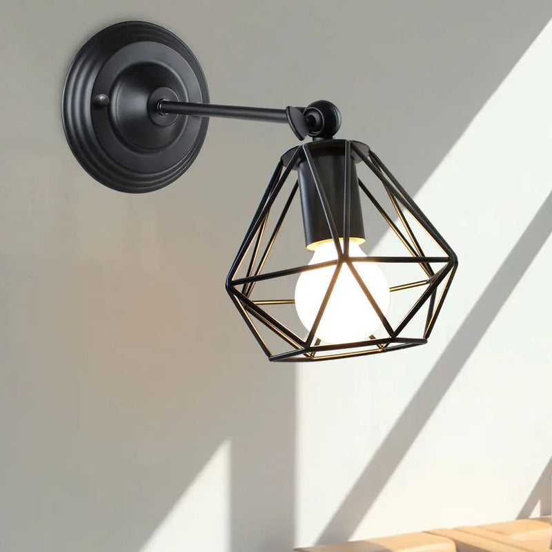 Afralia™ Vintage Cage Guard Wall Sconce Fixture for Modern Indoor Lighting