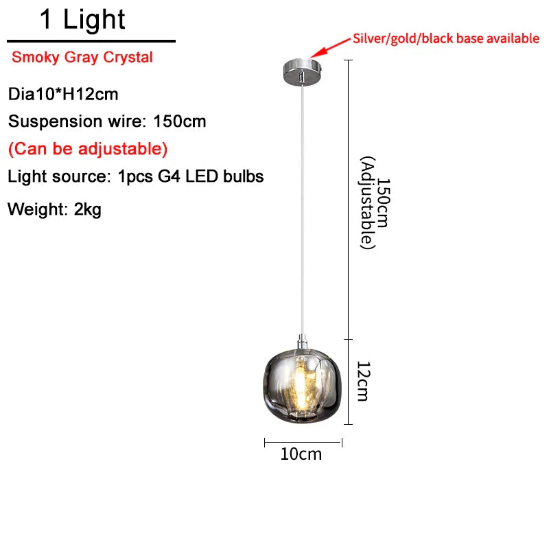 Afralia™ Crystal Staircase Chandelier: Luxury Amber/Smoky Grey/Clear LED Hanging Lamp