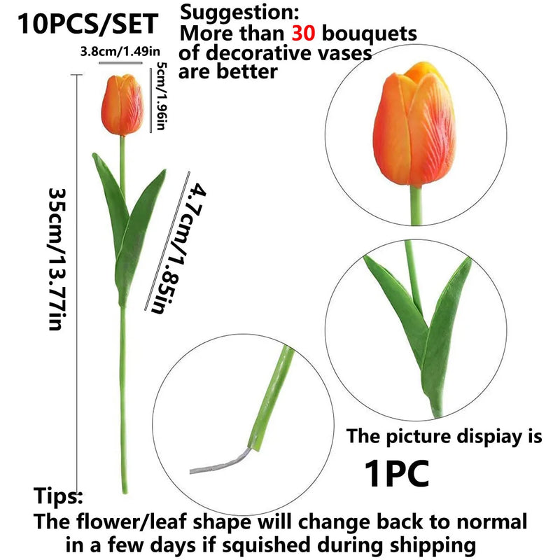 Afralia™ Real Touch Tulip Bouquet Home Decor Wedding Garden Arch Bouquet