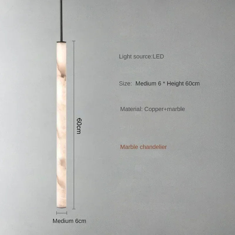 Afralia™ Modern Marble Pendant Light Double Height for Minimalist Living Room Bedroom