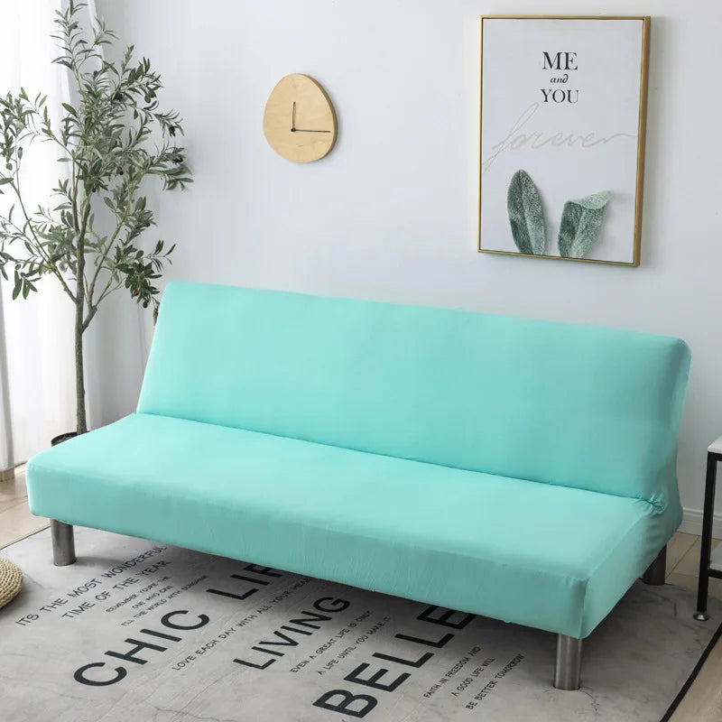 Afralia™ Solid Color Elastic Sofa Bed Cover Stretch Removable Washable Slipcover