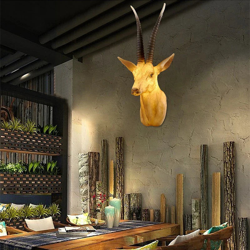 Afralia™ Retro Animal Wall Sconce Bedside Lamps for Home Decor Bedroom Lighting