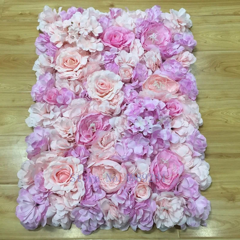 Afralia™ Silk Rose Flower Wall Decor Champagne Artificial Wedding Backdrop