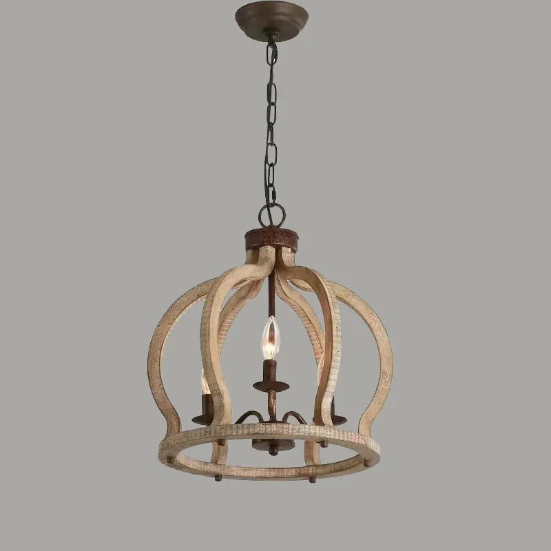 Afralia™ Solid Wood Chandelier for Home, Kitchen, and Bedroom