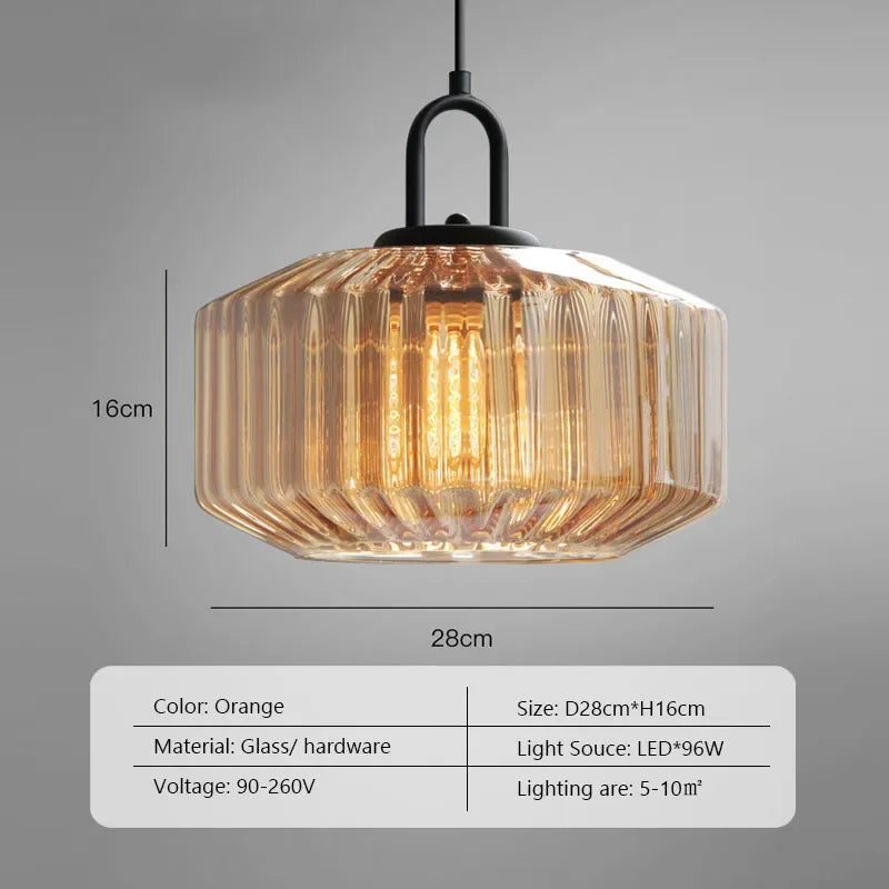 Afralia™ Color Glass Dining Chandelier: Retro LED Loft Pendant Light for Bedroom & Restaurant