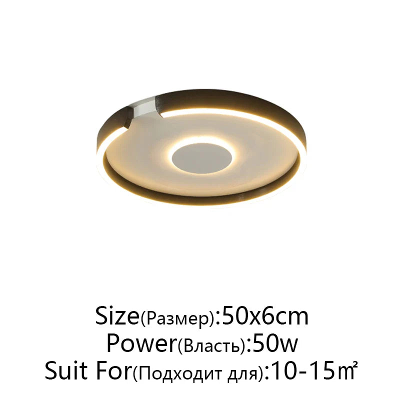 Afralia™ RoseGold LED Ceiling Light for Home Living Room Bedroom Dining Room