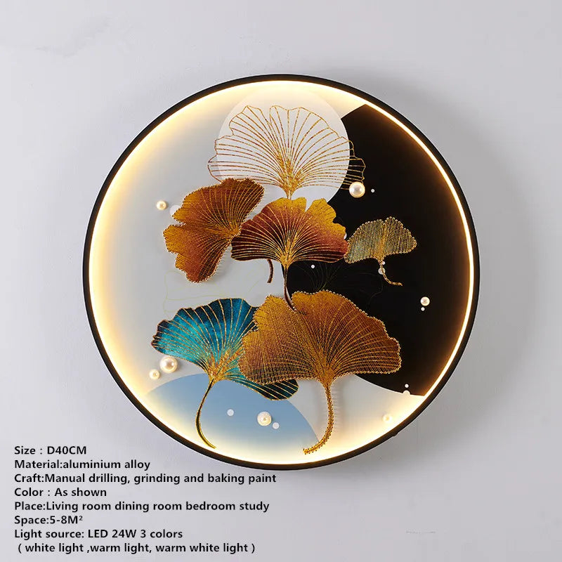 Afralia™ Chinese Picture Wall Decoration Lamp - Modern LED Lighting for Home Décor